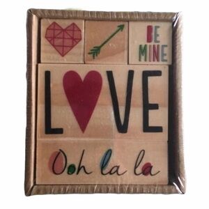 Rubber Stamp Set 5 Heart Love Be Mine Ooh La La Scrapbooking Planner Accessories